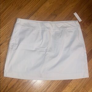 Chic White Mini Skirt with Shorts